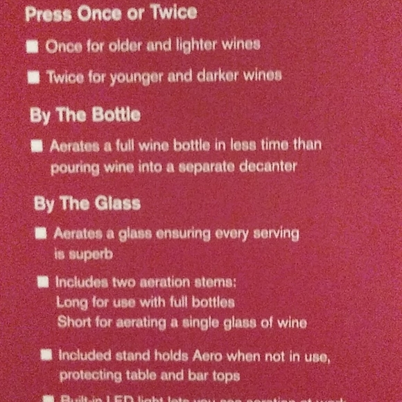 ❤⏬SALE!!Brand NIB Brookstone Wine Decanter Elegant - Picture 7 of 8